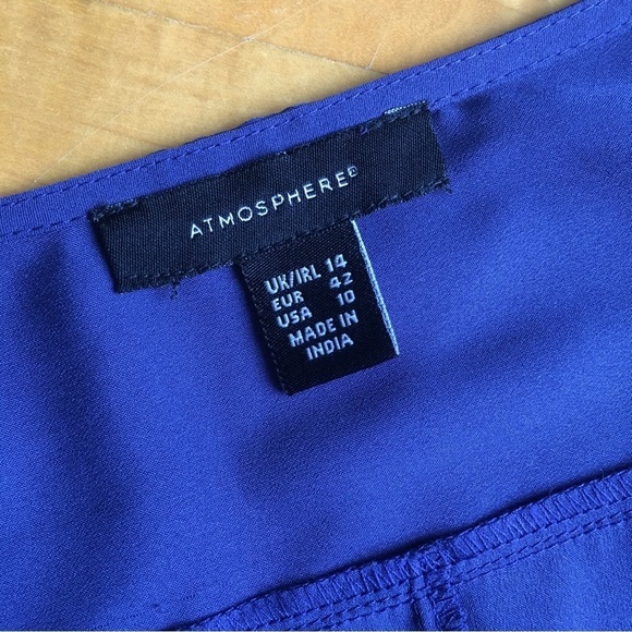 Atmosphere Dressy, Sleeveless, V-Neck Romper, Blue, Size 10 - Picture 6 of 17